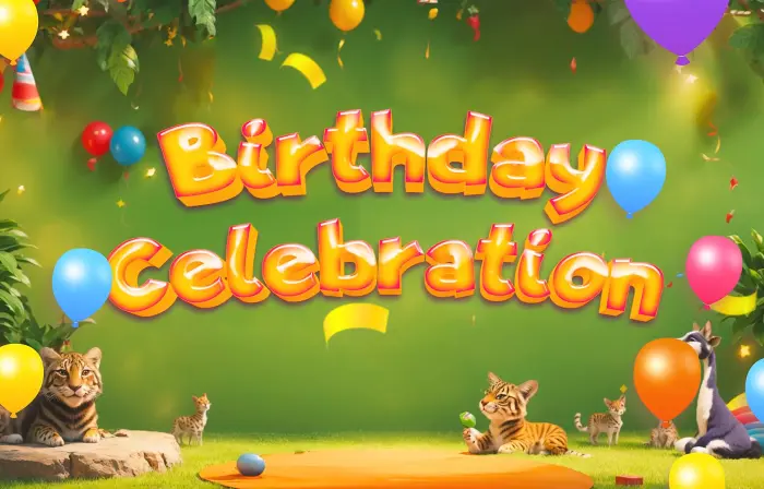 Birthday Party Invitation 3D Jungle Theme Slideshow